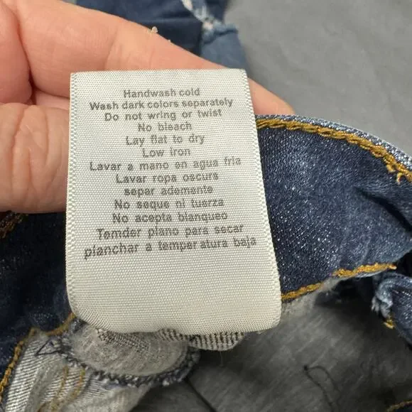 Judy Blue Jeans Womens 13 / 31 Skinny Fit Button Fly Distressed Blue Denim - Picture 8 of 9